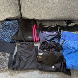 11 piece workout clothing bundle size medium